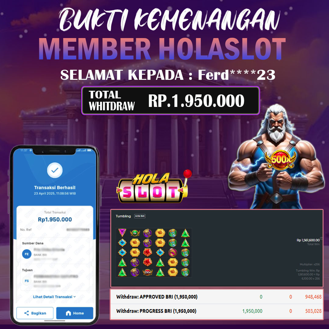 JACKPOT MAIN SLOT OLYMPUS 23 APRIL 2025